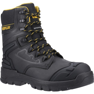 CAT Striver XL 8" Waterproof Safety Boots Black/Yellow Size 12
